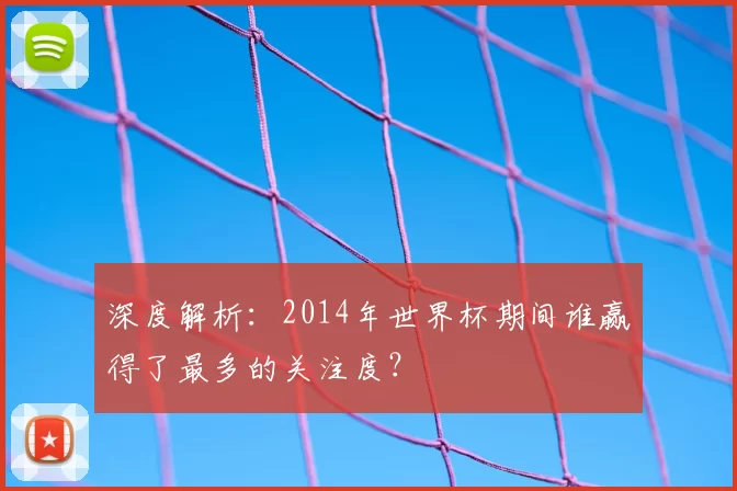 深度解析：2014年世界杯期间谁赢得了最多的关注度？